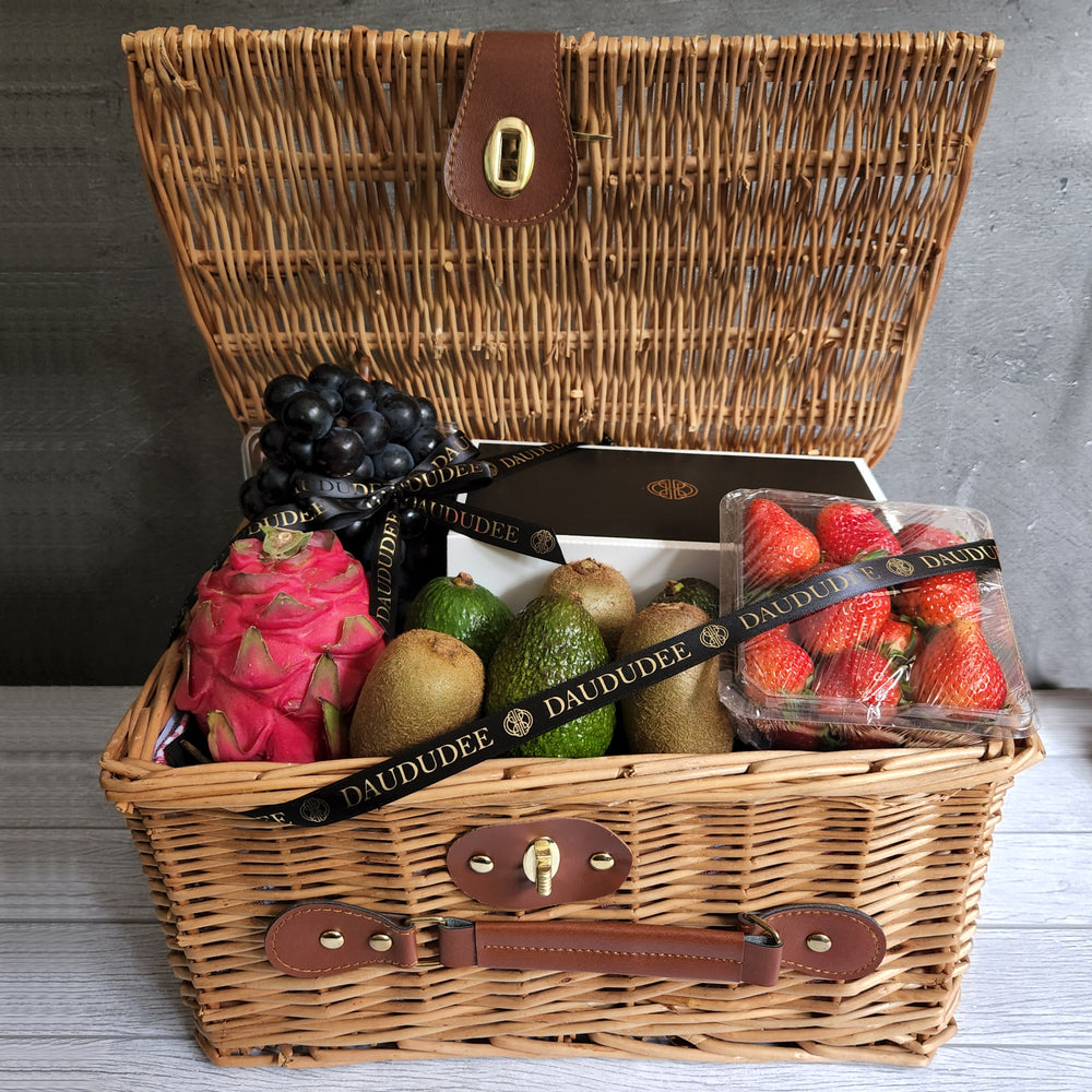 DAUDUDEE Fruits & Cookies Basket